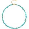 Aobei Pearl Natural Irregolare Turchese Chip Collana Moda Turchese Beaded Choker Gioielli regolabili fatti a mano per le donne