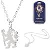 The Gift Scholars Collana con ciondolo a forma di leone del Chelsea FC, con licenza ufficiale, catena placcata argento, accessorio da uomo