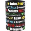 kilofly Confezione da 8 braccialetti in silicone con versi della Bibbia cristiana, Misura unica, Silicone, Senza gemme