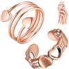 Vicmag 2 anelli magnetici in rame per donne e uomini con forti magneti al 99,99% in rame puro massiccio, anello regolabile per pollice, con confezione regalo, 8