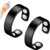 Vicmag 2 pezzi 4 anelli magnetici in rame per uomini e donne ultra forza con magneti 100% solido rame regolabile con confezione regalo per gioielli, Rame