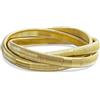 Bling Jewelry Braccialetti A Tre Fili Intrecciati A Forma Di Serpente Omega Cobra Ampi E Intrecciati Con Chiusura A Incastro Braccialetti Elasticizzati In Acciaio Inossidabile Placcato In Oro Giallo 8 A 8,5 Pollici