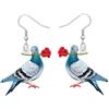TIZURO Orecchini a forma di piccione in acrilico con colomba della pace, uccelli, animali, pendenti, gioielli per donne, amanti degli uccelli, regali per feste, Medio, Acrilico, Nessuna pietra