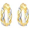CYMYSS Orecchini a cerchio in argento Sterling 925 per donna, ipoallergenici, stile huggie, 925, Argento sterling, Senza Gemme