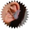 Wendalern Orecchini a polsino a farfalla in tulle con cristalli, orecchini a forma di ala di farfalla, non perforanti, Helix, cartilagine, clip per orecchio, zirconia cubica, orecchini a polsino per