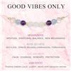 DOA - Braccialetti con cristalli curativi, regalo per donne, bracciali regolabili con cristalli, per yoga e meditazione, regali relax per donne e ragazze con biglietto di incoraggiamento
