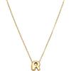 SINGULARU - Collana Hailey Letter. Acciaio con Placcatura in oro 18 kt. Gioielli da donna. Lettera R.