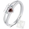 YOEE Anelli per ansia per donne e ragazze, placcati in argento Sterling, anelli per ansia, anello regolabile con zirconia cubica, regalo antistress, regalo per figlia, compleanno, Natale, Misura unica