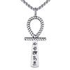 Twoowl Ankh Necklace for Men Women 925 Sterling Silver Ankh Cross Pendant Eye of Horus Ancient Egyptian Jewellery Gifts for Men Women, Argento sterling