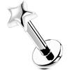 OUFER Body Piercing Titanium Labret Studs Lobe Lip Piercings 6/8mm Cartilage Flat Back Earrings Threadless Medusa 18G 16G Tragus Conch Helix Studs