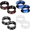 XSDSLS 4 paia di dilatatori per lobi in silicone, set flessibile 6-20mm, dilatatori per orecchio a doppia verniciatura, piercing per allargamento lobi, dilatatori per carne, plug per donne e uomini
