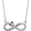 ZakiaHo Collana da donna con ciondolo a forma di cuore infinito, idea regalo per mamma, figlia, nonna, nipote, sorella, migliore amica, moglie, Acciaio inossidabile, Non pietra preziosa