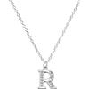 Kraven Choker iniziale in argento S925 delicato zircone cubico con lettere collane delicate per gioielli regali di compleanno per donne e ragazze, Zirconia cubica, Zirconia cubica, strass