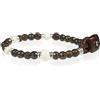 Gerba Bracciale Uomo WBROWN04 Realizzato con Filo Cerato, Pietre Dure, Ceramiche, Murrine, Osso e Arg 925 Fatto a Mano in Italia Regalo Uomo