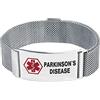 LSxAB Braccialetto Rosso per Allarme Medico per Uomini Donne Emergenza Primo Soccorso, Regolabile, Chiusura Magnetica, Bracciale in Acciaio Inox con Identificazione, 27 centimeters, Acciaio