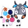 Felliserty Spille di mucca smalto per le donne abbigliamento ago spilla animale latte mucca gioielli ago, Metallo