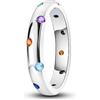Hapour Anelli in argento sterling 925 Anelli vintage impilabili con zirconi cubici colorati per donne come regali-Classici ed eleganti