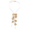 Niaspi Ginkgo Biloba Collana con nappe a goccia con foglia per donne e ragazze delicata Boho Y Lariat collana a strati Y2K fatta a mano Bar regolabile lunga collana delicata carina semplice gioielli,