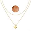 Avotto Collana in argento Sterling da donna in argento delicato a strati con iniziale A-Z, collana a doppio strato, regalo per ragazze, regalo di compleanno, 26, Argento sterling, Nessuna pietra