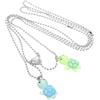 Healvian 1 paio di collane tartarughe collana gioielli umore per amicizia gioielli tartaruga ciondolo ciondolo cuore in plastica, 2.40X1.40X1.00CM, Plastica; resina, Nessuna pietra preziosa