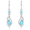 FANCIME Orecchini con Turchese di Dicembre, argento sterling S925, simbolo dell'infinito: regali di compleanno per la mamma e per le donne