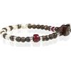 Gerba Bracciale Uomo WBROWN01 Realizzato con Filo Cerato, Pietre Dure, Ceramiche, Murrine, Osso e Arg 925 Fatto a Mano in Italia Regalo Uomo