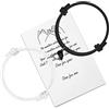 free-space Coppia Braccialetti Magnetici con Campana di Attrazione del Cuore Braccialetti Reciproci Coppia Regali per Fidanzato Fidanzata Sua Lei Donne Uomini Ama Lui La Sua Amicizia (Black-White)