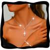 Fashband Strass gioielli da sposa Set argento collana da sposa accessori da donna, Taglia unica, Lega di acciaio, Nessuna pietra preziosa