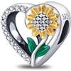 Mon & Sons Ciondolo a forma di angelo custode, per compleanno surfista, in argento Sterling 925, compatibile con braccialetti Pandora Moments, 4mm Hole, Metallo Argento sterling, Non pietra preziosa