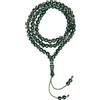 Tiiyee Rosario Musulmano Strumento di Preghiera Per Culto Islamico, 99 Grani Doratura in Resina Articolo Religioso Scrittura Lunghezza 49 Cm Strumenti Per Bracciali Rituali Regali (Verde)