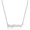 AFSTALR Collana con ciondolo a forma di lettera zodiacale inglese in argento/oro, regalo di compleanno, Sagittarius, Acciaio inossidabile,