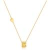 HolidayQbee Collana Con Iniziale B Donna in Acciaio Dorato, Iniziale Romantica Antiallergica, Collana Con Lettera B Gioiello Elegante Regalo Affettuoso