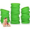 THXIY 7'' Braccialetti in silicone per bambini adolescenti, 25 pezzi braccialetti di gomma, cinturini da polso in gomma sportivi per eventi verde