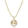 SBI Jewelry Oro Ariete Toro Gemelli Cancro Vergine Bilancia Scorpione Pesci Zodiaco Collana di compleanno per le donne Birthstone Costellazione Gioielli Regali, Acciaio inossidabile, Nessuna pietra