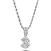 SBI Jewelry Collana da donna con ciondolo a forma di numero scintillante 10, 16, 17, 18, 21, con zirconia cubica trasparente, gioiello per compleanno, Misura unica, Acciaio inossidabile, Nessuna