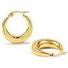LOUMILEO Chunky Orecchini Cerchio Oro Ipoallergenico 14K Orecchini Oro Cerchio Placcato Leggero Spessi Orecchini a Cerchio Oro Cerchi Oro Orecchini per Donna