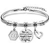 HEYEJET 60° Compleanno Regalo di Compleanno Donne Braccialetto Compleanno Gioielli Regalo per Nonna Nana Nanny Mamma Zia Amica Regali per 60 Anni Braccialetto di Compleanno della Donna