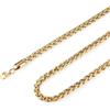 HZMAN Collane in acciaio inossidabile 3,0 mm, maglia a spiga, per uomo e donna, lunghezza 41 cm - 91 cm, colore: argento, 24In, Acciaio inossidabile, Non pietra preziosa