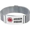 LSxAB Braccialetto Rosso per Allarme Medico per Uomini Donne Emergenza Primo Soccorso, Regolabile, Chiusura Magnetica, Bracciale in Acciaio Inox con Identificazione, Acciaio inossidabile, Non pietra