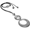 VLNET® | Vestopazzo Collana a filo con pendente due cerchi irregolari | Alluminio 100% riciclato | Nickel tested | Lavorazione artigianale
