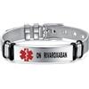 Medical ID Me Medical Alert Identification Bracelets, Silver Stainless Steel, Adjustable Diabetes Epilepsy Blood Thinner