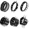 Dacitiery 6 braccialetti punk borchiati rivetti gotici polsini