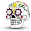 Mon & Sons Ciondolo commemorativo a forma di girasole, Hamsa, Fatima, portafortuna, teschio, serpente, stella, in argento Sterling 925, compatibile con braccialetti Pandora Moments, 4mm Hole, Metallo Argento