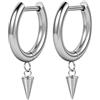 Aoedej G23 - Orecchini a cerchio in titanio con punta da 18 g, piccoli orecchini a cerchio pendenti da 10 mm/12 mm, per cartilagine per uomini e donne, per piercing punk e gioielli con punte, Titanio
