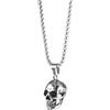ShiQiao Spl Collana con ciondolo a forma di teschio Accessori gotici di Halloween per donne uomini accessori punk per ragazzi regali di compleanno di Natale per ragazzi, Zinco
