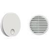 Plikc - Kit aspiratore da parete ad aspirazione assiale serie Ario con speciale membrana in Mylar anti ritorno dell'aria esterna - 100% MADE IN ITALY + Griglia da muro (Foro Ø 98, Bianco)