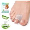 Welnove Separadita per dita in gel - Confezione da 10 distanziatori per dita dei piedi con estratto di aloe vera per dita sovrapposte, allineamento dell'alluce e sollievo dall'alluce valgo