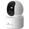 NIVIAN Camera wifi interno Telecamera WiFi 360° SuperHD 2K | Proteggi la tua casa 24/7 con Visione Notturna, Audio Bidirezionale, Rilevamento Umano & Auto‑Tracking, MicroSD (Non inclusa)