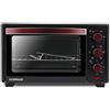 G3 Ferrari G10135 Forno Elettrico Ventilato "Il Moro 20 Plus",1380W, 20 Litri, 100-230°C, Antiaderente, Nero/Rosso