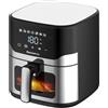 Melchioni Family | MATILDE Friggitrice ad Aria 8L 2200W di Potenza, Cestello Removibile con Maniglia, Griglia Separagrassi, Timer 60 Min, Cottura Light con -80% di Grassi